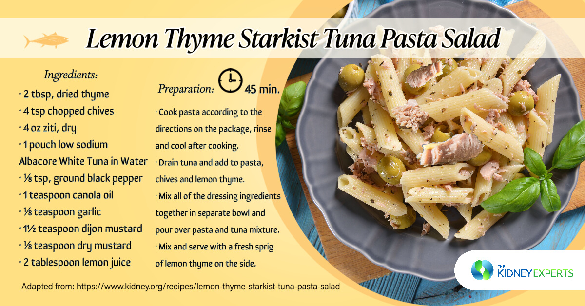 30 Minute Dinner: Healthy Tuna Pasta Salad with Lemon and Thyme