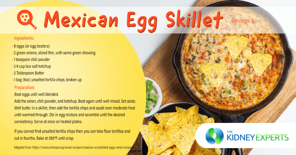 the kidney experts 15 minute mexican egg skillet