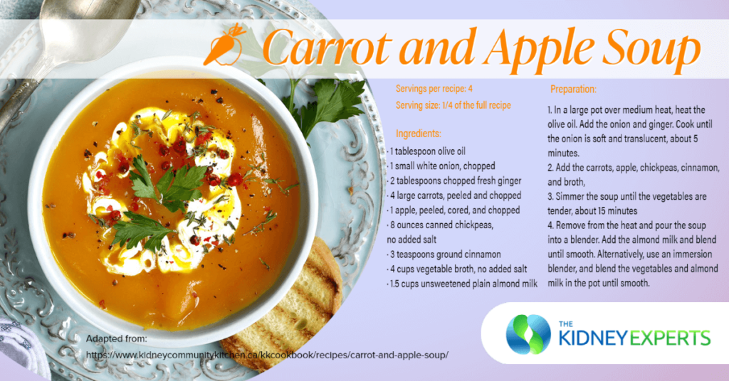 the kidney experts carrot apple soup
